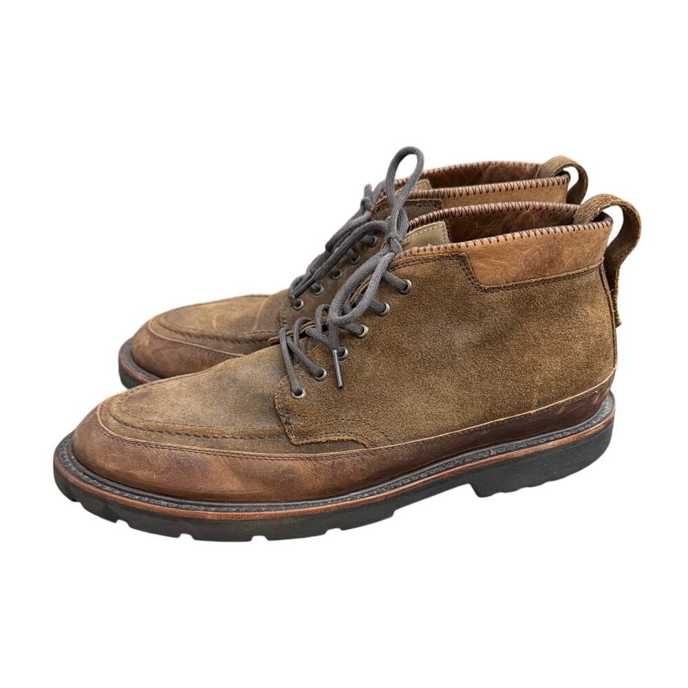 Rhodes Tracker Boots Suede Moc Toe Chukka Work Boots Size 10 Brown
